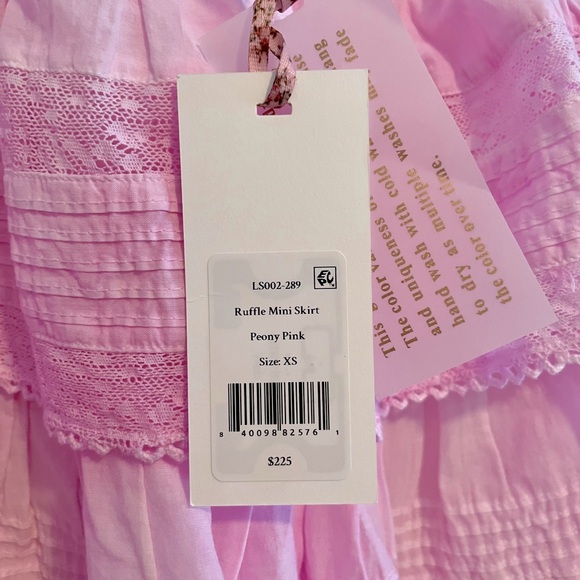 Brand New! Love Shack Fancy mini skirt. XS. - Picture 2 of 4